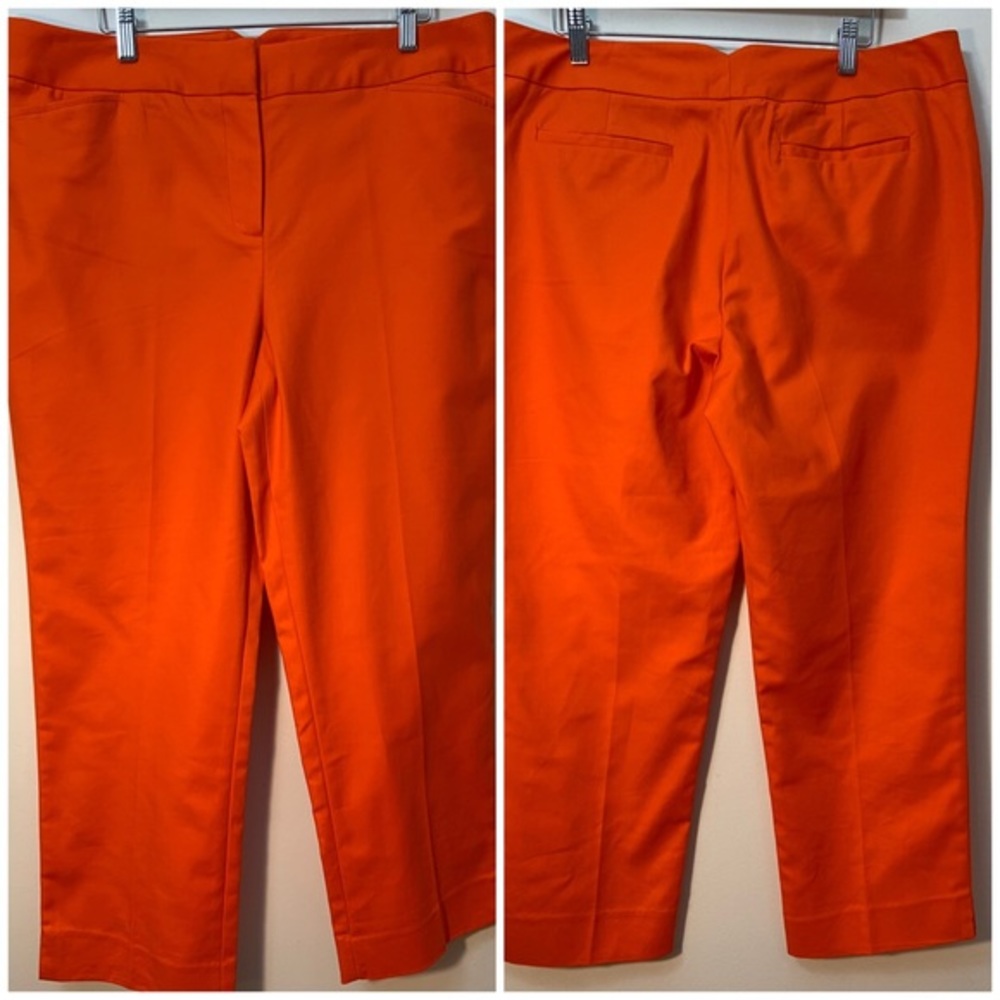Grace Elements Orange Cotton Spandex Cropped Pant… - image 2